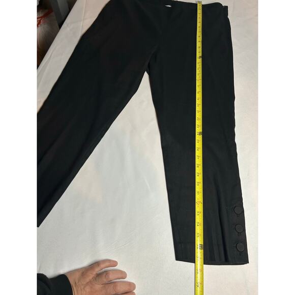 J. Jill Linen Black Women's Pants Elastic back Sz L stretch pull on Straight leg - Picture 4 of 9